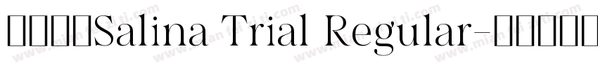 字体名称Salina Trial Regular字体转换